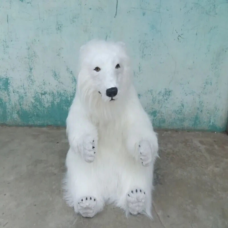 Большая новая имитация игрушка полярный медведь ручной работы прекрасный большой белый полярный медведь кукла подарок около 70x60 см