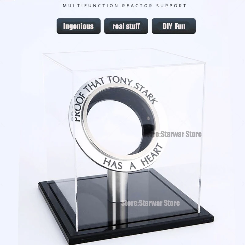 

Acrylic Display box Iron Man Arc Reactor A generation of glowing iron man heart model LED Light Action Figure Show Case