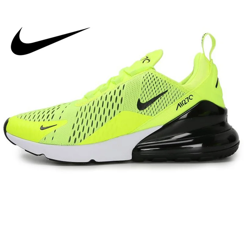 

Original NIKE AIR MAX 270 Men's Running Shoes Sneakers for Men 2018 New Arrival Fluorescent Green Sport Shoes High Quality