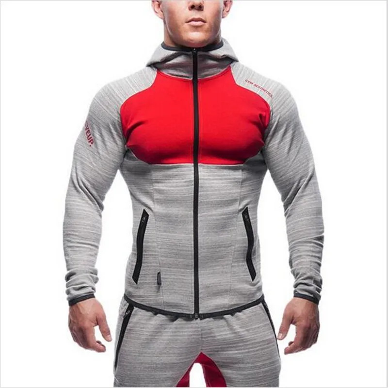 2016 New Fitness Men Hoodies Gymshark Brand Clothing Men Hoody Zipper Casual Sweatshirt Muscle Men s