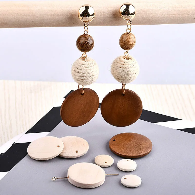 Plain wooden earrings Clearance