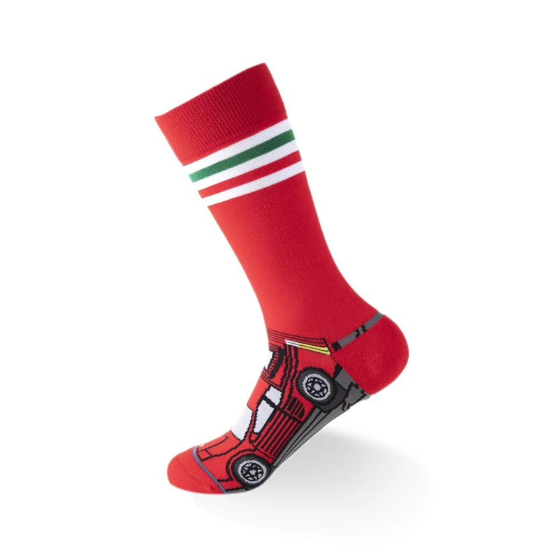 Новые забавные носки с гребнем из хлопка, мужские удобные носки с принтом, новые носки Harajuku, носки с платьем - Color: Red
