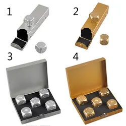 2019 Plata Oro Color Sólido Aleación de Aluminio Dominó Metal Juego de Dados Juego Portátil de Póquer de Dados 2019 Plata Oro Color Sólido Aleación de Aluminio Dominó Metal Juego de Dados Juego Portátil de Póquer de Dados