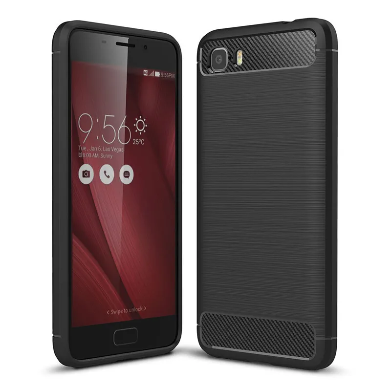 

Luxury Carbon Fiber Case For ASUS Zenfone 3s Max ZC521TL Protective Back Cover case Fundas Cover Capa