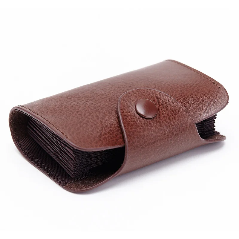 

1pc New Leather Card Holder Sticker Men Portable Wallet Business ID Card Case Holder Bank Credit Card Purse Women's Storage Bags