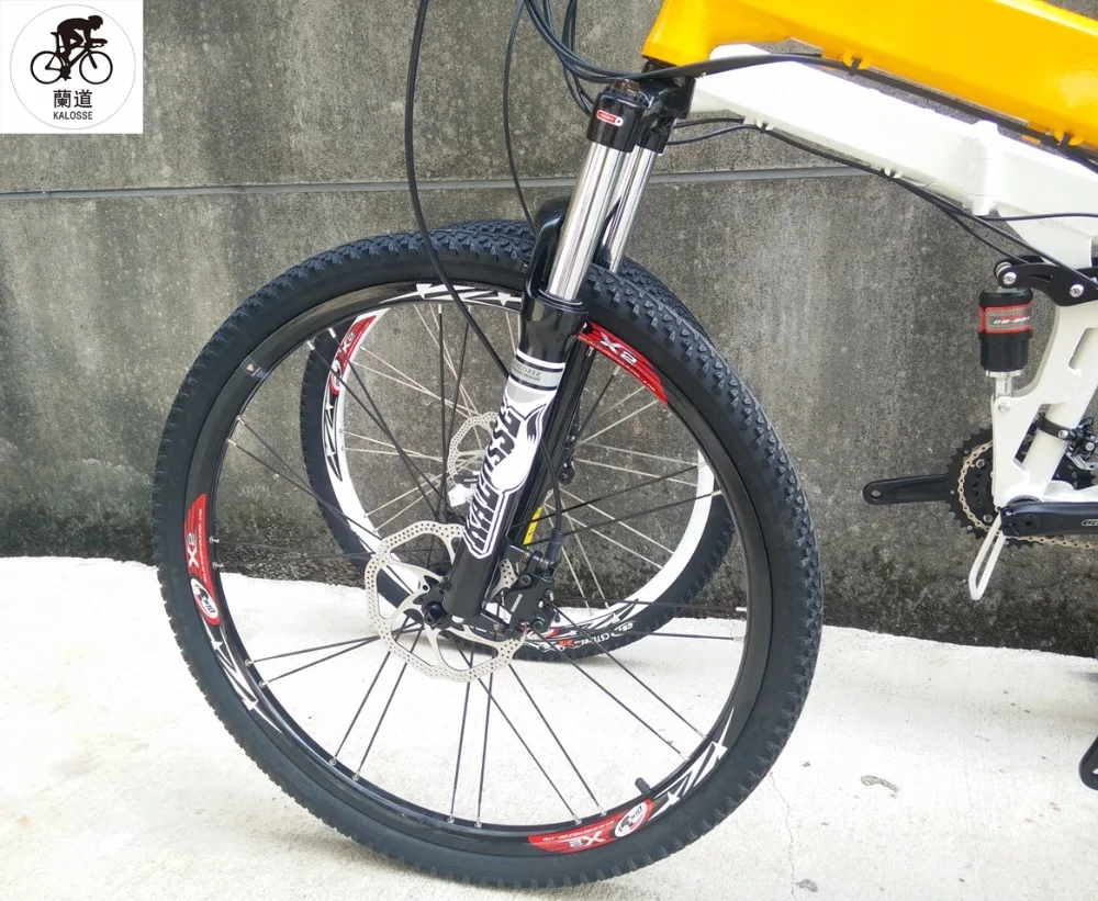 Top Kalosse  bicicleta mountain bike woman   26*17 inch aluminum alloy  tyre dirt bike  30 speed   26er  Hydraulic   brakes 8