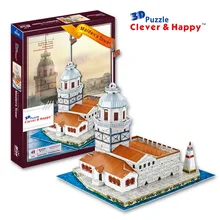 Игрушек! 3D головоломка умная и счастливая Бумажная модель Сделай Сам сборная игрушка Турецкая Девичья Башня День рождения Рождественский подарок 1 шт