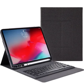 

For iPad Pro 12.9 2018 Case Smart Wireless USA Keyboard PU Leather Flip Stand Cover For iPad Pro 12.9 Inch 2018 Case Pen Holder