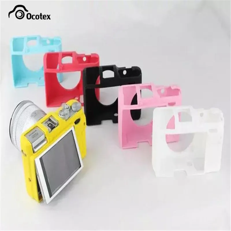 

Ocotex New Silicone Cover Case For FujiFilm X-M1 XM1 X-A1 XA1 Camera Bag For Fuji X-A2 XA2 in 6 Colors