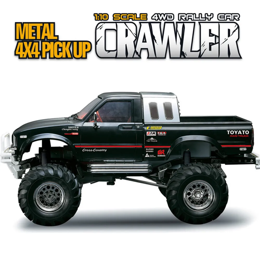 

HG P407 P408 1/10 2.4G 4WD 3CH Brushed Rally Rc Car TOYATO Metal 4X 4 Pickup Truck Rock Crawler RTR Vehicle Toy Gifts Boys Kids