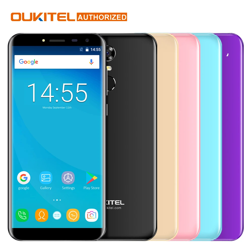 

Refurbish Oukitel C8 Mobile Phone 3G 5.5 '' 18:9 HD Screen phone Quad Core 2GB 16GB 13MP Android 7.0 3000mAh Touch ID Smartphone
