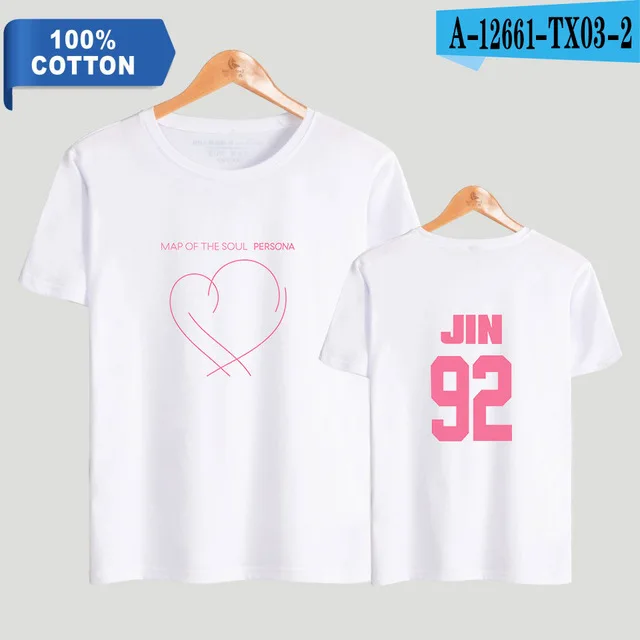 Хлопковая футболка в Корейском стиле Kpop JIMIN SUGA JIN карта душа персональная Футболка с принтом мужские/женские унисекс Топы с коротким рукавом - Цвет: 10