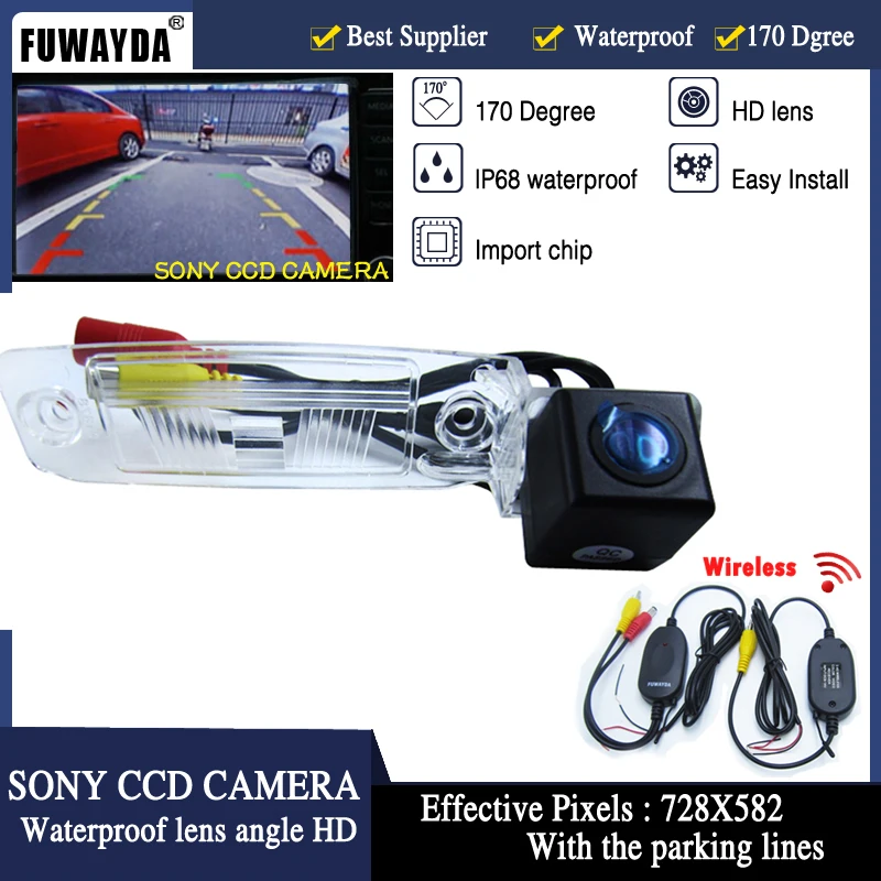 Автомобильная камера заднего вида FUWAYDA CCD Водонепроницаемая с парковочными
