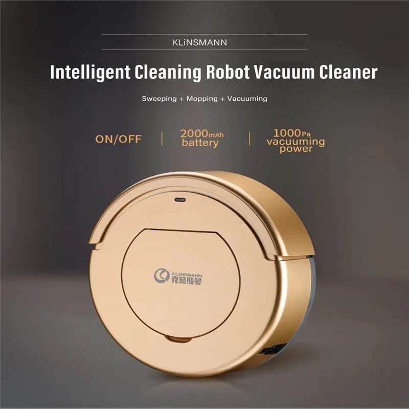 

KLiNSMANN Smart Robot Vacuum Cleaner For Home 1000Pa Suction Aspiradora Automatic Cleaning Sweeper Household Aspirator Brand New