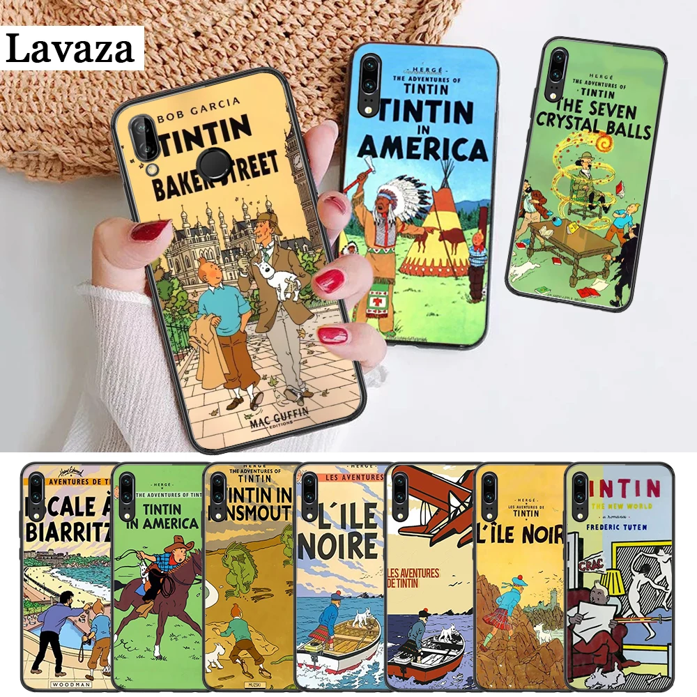 Разноцветный силиконовый чехол Adventures of Tintin для Huawei P8 Lite 2015 2017 P9 2016 Mimi P10 P20 Pro P Smart Z
