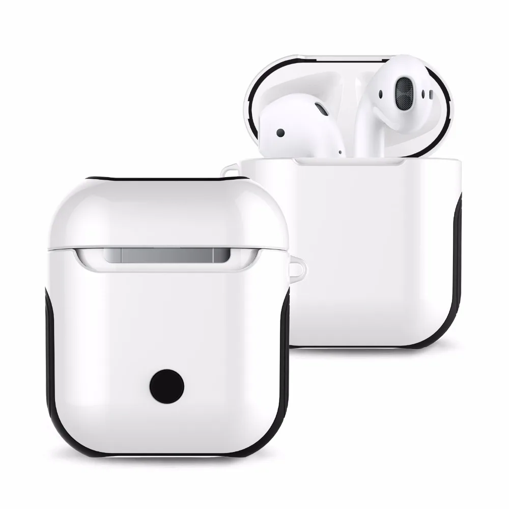 50 шт./лот УФ Лаки TPU + PC силиконовый защитный чехол для AirPods Новое поступление чехол для Apple Airpods загрузочной коробки