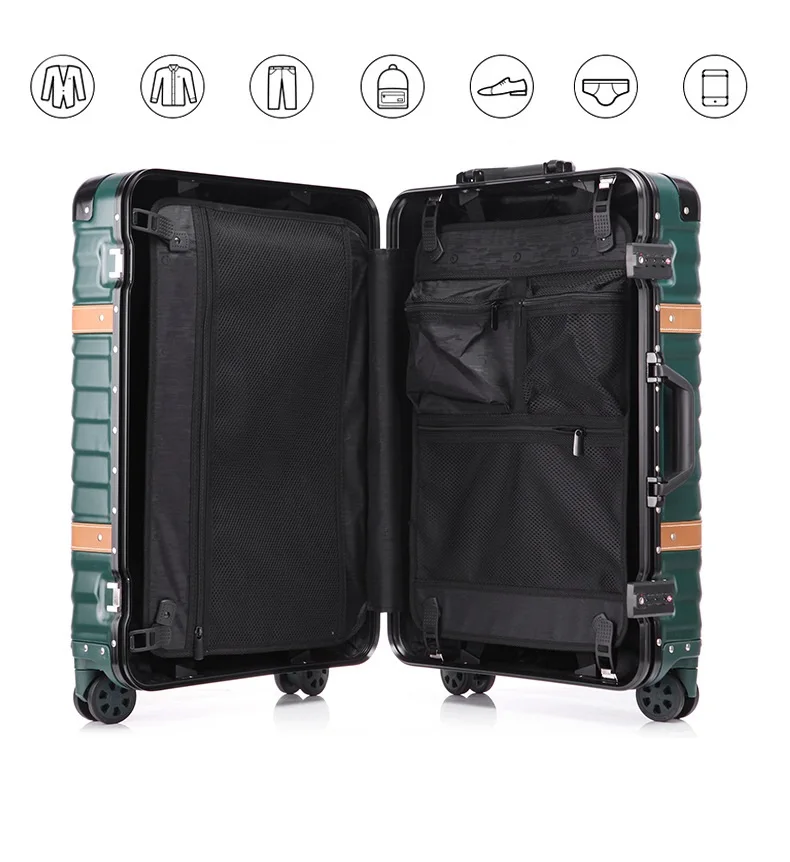 Алюминий рамка+ PC+ ABS прокатки Чемодан, 2" 24" 2" 29" дюймовый сбоям раболепствовать чемодан, Колёсики замок тележки для путешествия Luggae