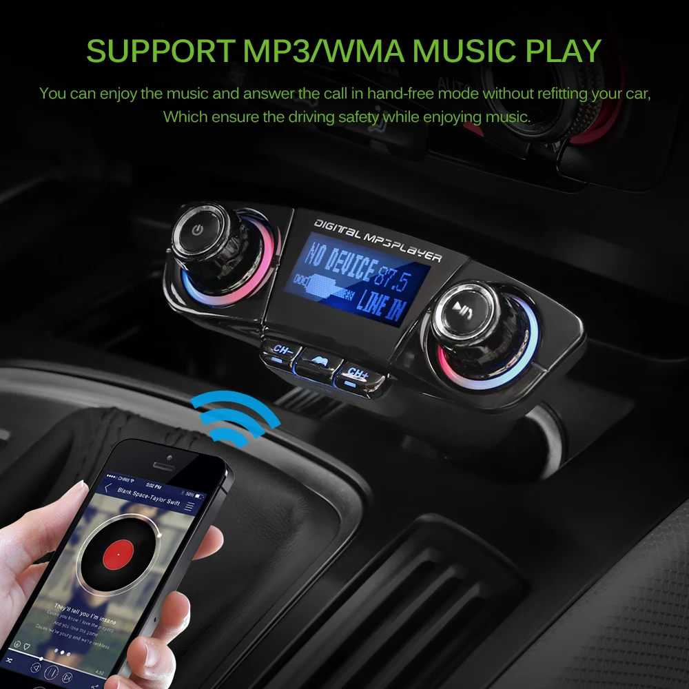 Автомобильный FM трансмиттер Onever с MP3 плеером Bluetooth 4 0|FM-трансмиттеры| |