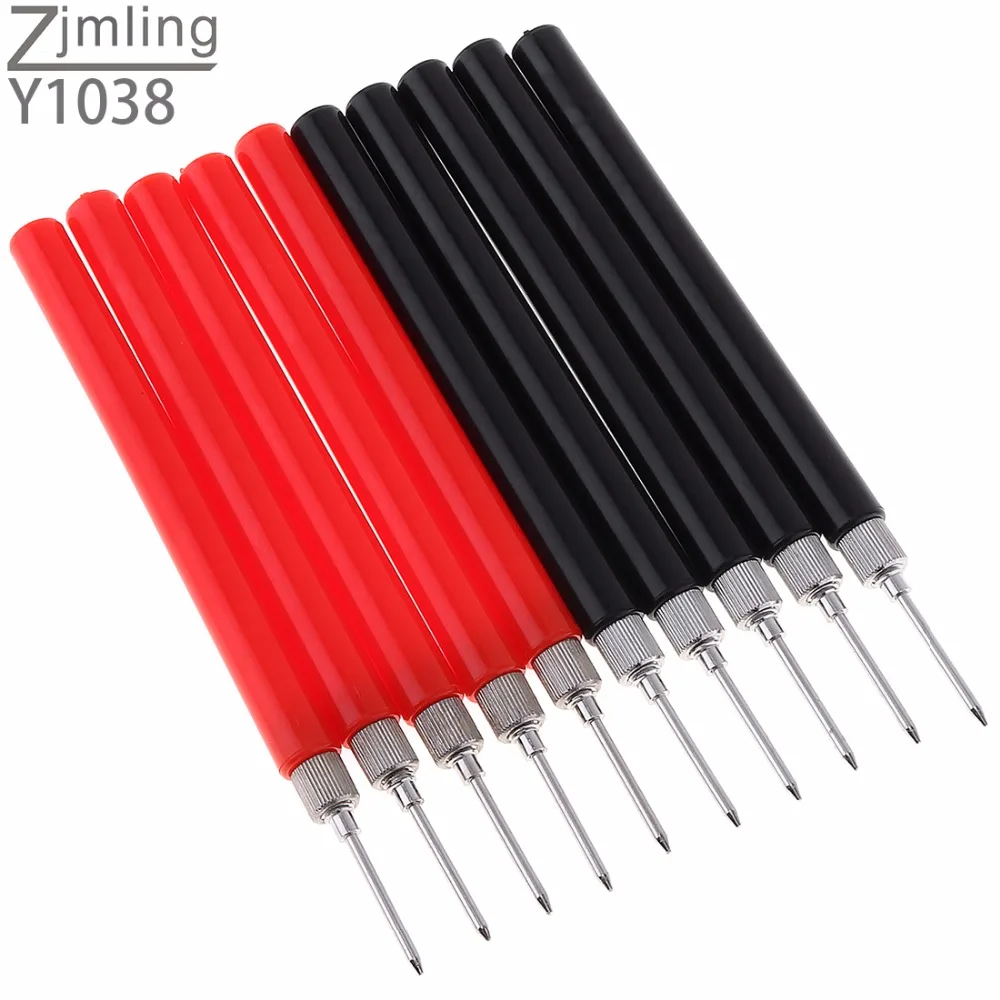 

ZJMLING 10pcs Spring Test Probe Tip Insulated Test Hook Wire Connector Test Lead Pin for Multimeter