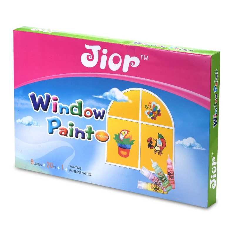 1set 3D DIY Color Glass Glue Stickers Window Art Glitter Glue Graffiti