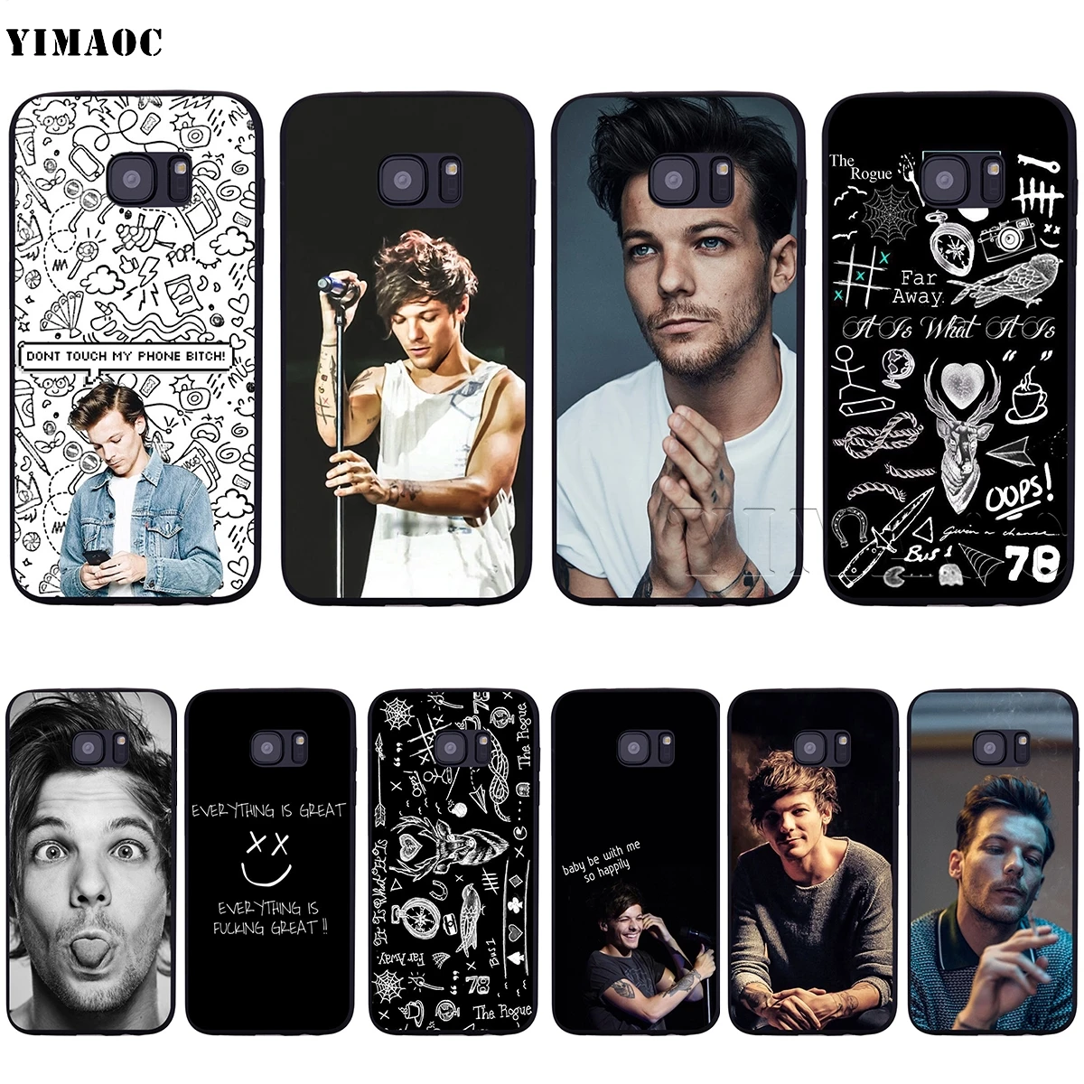 YIMAOC Louis Tomlinson Soft Silicone Case for Samsung Galaxy S6 S7 Edge S8 S9 Plus A3 A5 2016 2017