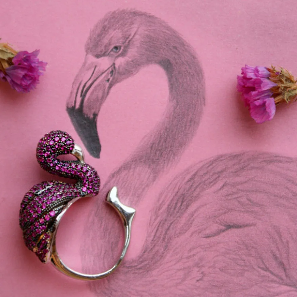 Emanco-Adjustable-Animal-Birds-Open-Ring-Romantic-Purple-Stone-Flamingo-Ring-gifts-for-women-New-Arrival (4)