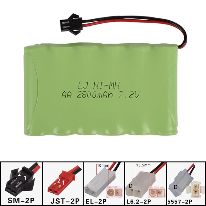 

7.2v 2800mah AA NI-MH M Battery High capacity toy battery upgrade Electric toys Remote car ship robot rechargeable free shipping