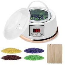 Wax Warmer Hair Removal Waxing Kit Constant Temperature Setting Electric Paraffin Wax Heater Pot with 4 Flavor Wax Beans EU PLUG 220v depilatory paraffin wax heater warmer eu plug 300g hard wax beans 12 spatulas hair removal set personal care appliance