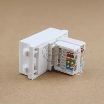

5PCS/10PCS 128 TYPE RJ45 Cat5E Network Information Module Connector Socket Computer Outlet Adapter