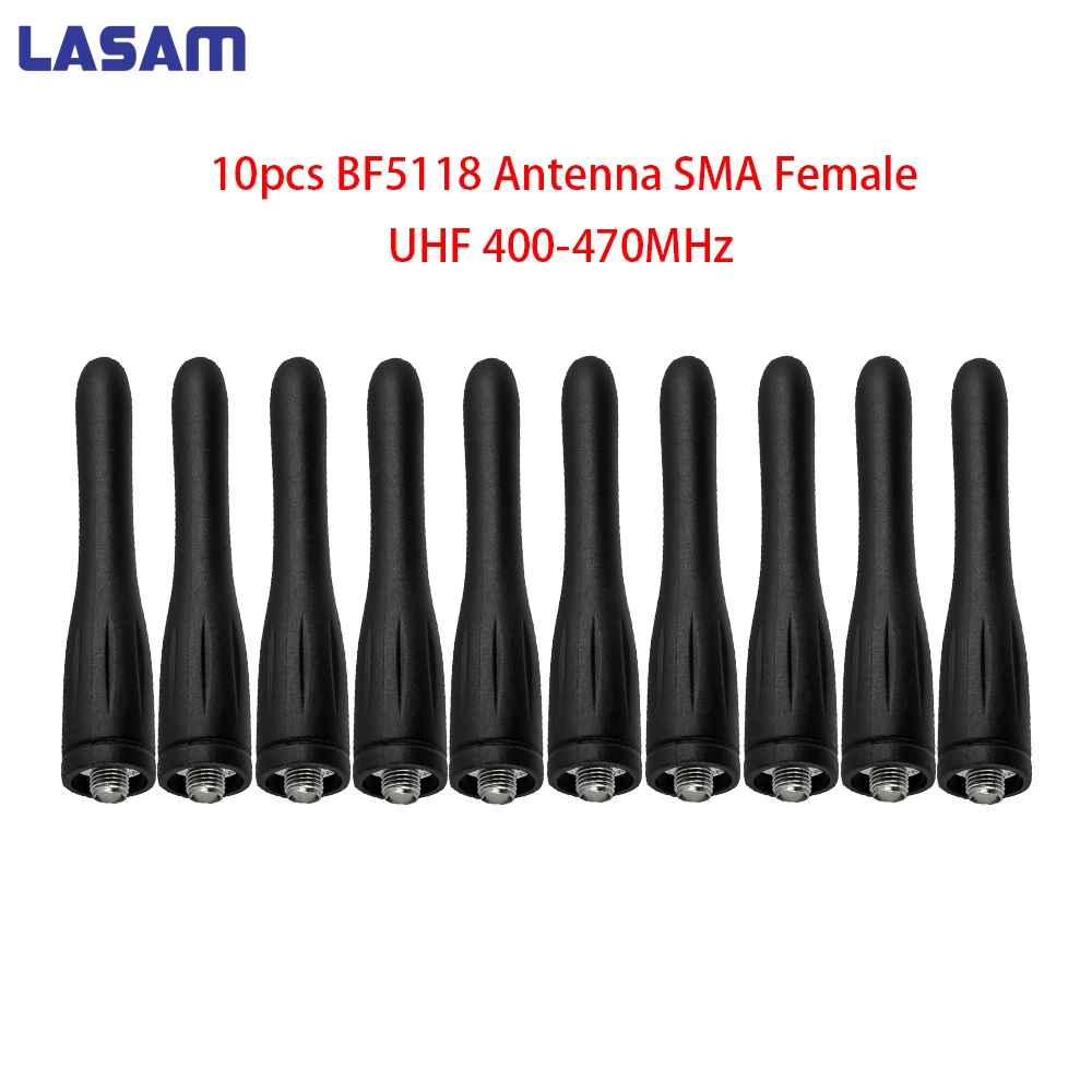 

LASAM 10PCS UHF 400-470MHz BF5118 Antenna SMA Female for Kenwood TK-3118 Walkie Talkie cb Radio comunicador lte antenna