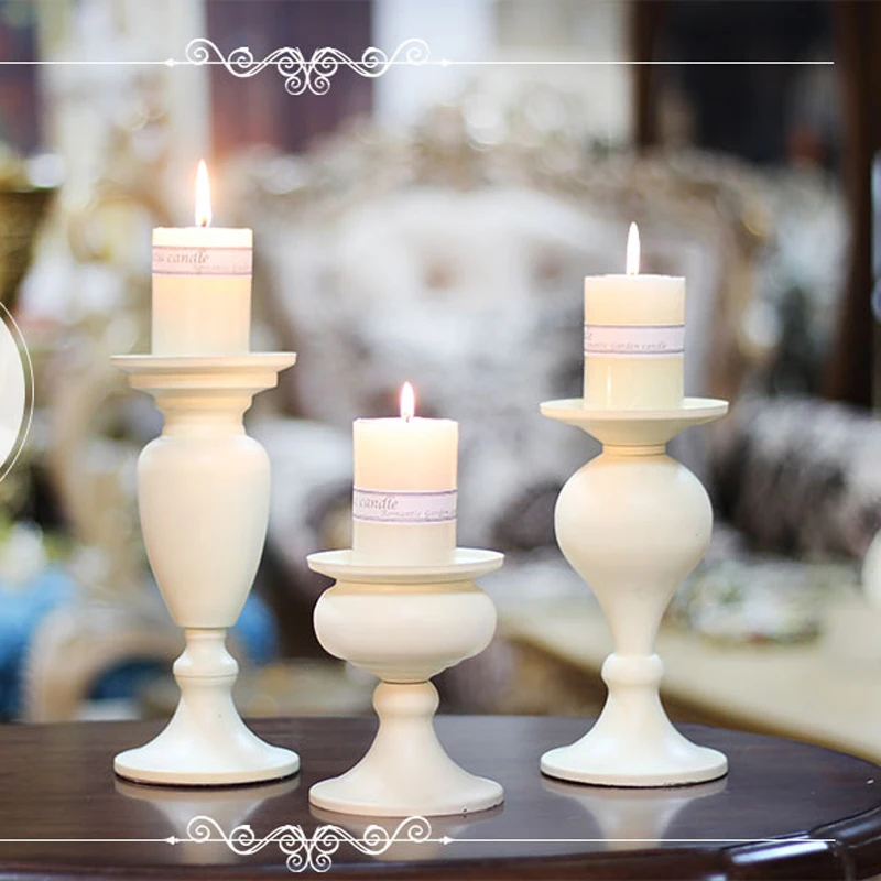 Wrought Iron Pillar Tea light Candle Holders Vintage Candles Stands