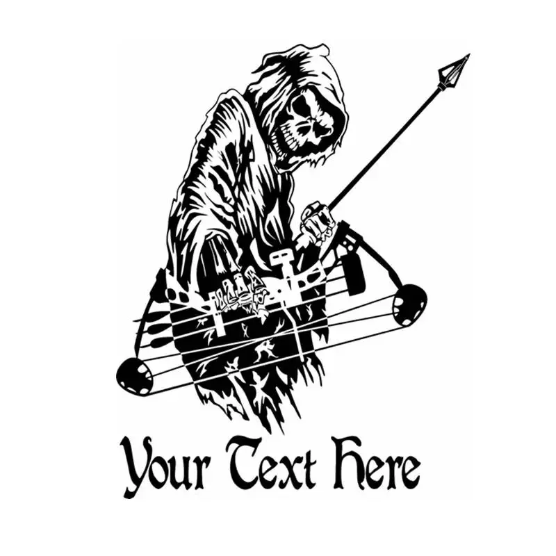 Hunt Sticker Name Hunting Shoot Bow Skull Hunter Shop Posters Vinyl Wall Decals Decor Chase Mural Sticker