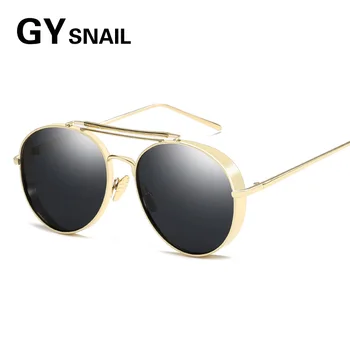 

GY fashion pilot sunglasses women men brand designer classic female classic sun glasses for men coating round lens oculos uv400