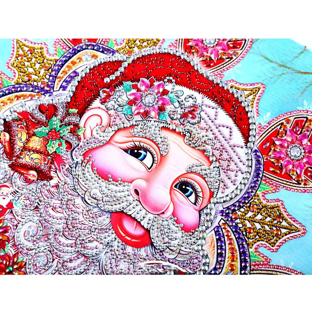 

47X47cm Christmas Decorations Santa Special Shaped Diamond Painting DIY 5D Partial Drill Cross Stitch Kits Crystal Canvas #M