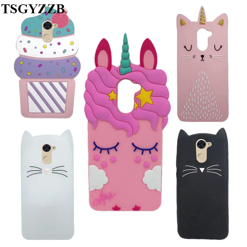 

Cute 3D Cartoon Case For Huawei Y7 Unicorn Pink Cat Minnie Mouse Soft Silicone Back Cover For Huawei Y7 Y 7/Y7 Prime Phone Cases