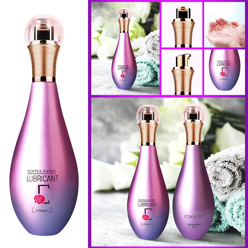 120ml Lubricants Collagen Water Based Sex Lube Anal Vaginal Smooth Sexual Lubrication Anti Dry Anti Pain Lubricant Gel Love Oil