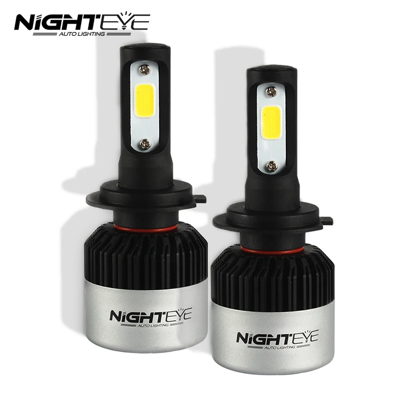 Buy NIGHTEYE H7 Car Auto LED Headlights Bulb 72W 9000LM 6500K COB LED Car
