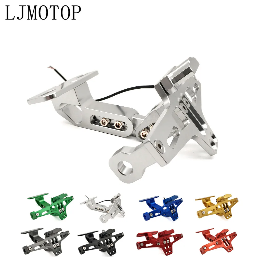 

CNC Motorcycle License Plate Frame Mount Holder Bracket & LED For YAMAHA WR450F WR250R WR250X WR450 SEROW 225 250 Accessories