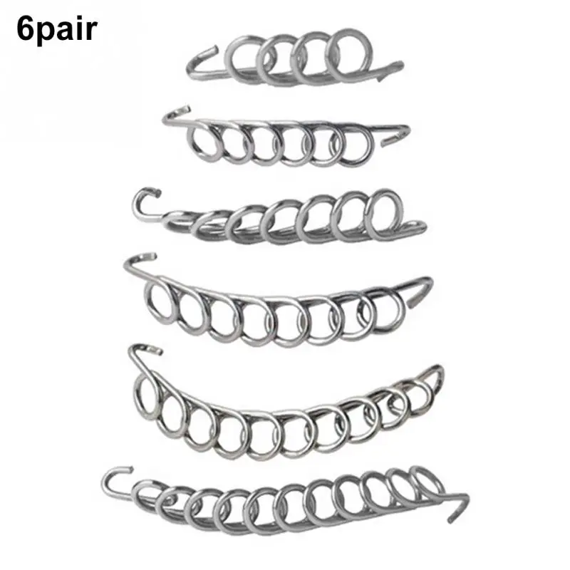 12pcs/set Professional Healthy Home Ingrown Pedicure Toenail Corrector Wire Fixer Fixer Stainless Steel Straightening Acronyx