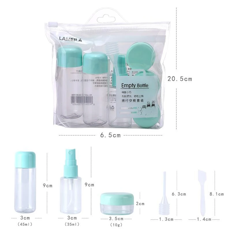 Portable Flight Travel Size Bottle Pack 