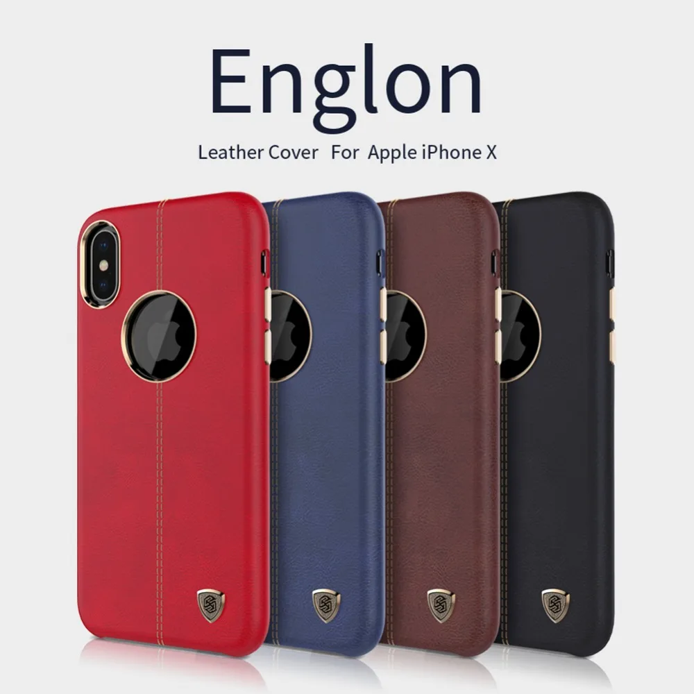 

For iPhone X case Nillkin Englon Leather Case For iPhone 8/8 Plus Cover Phone Back Case Built-in Iron Shell For iPhone 6 cover