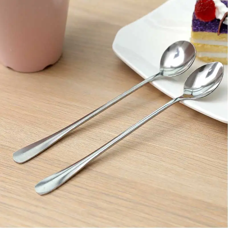 

Long Handled Stainless Steel Coffee Spoon Ice Cream Dessert Tea Spoon For Picnic Kitchen Accessories