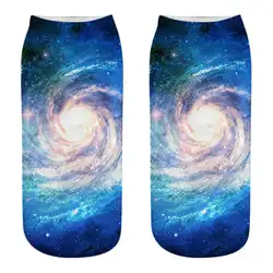 Новый стиль милый Повседневное хлопковые носки Outter пространство 3D печати Средний звездное небо носки универы Носки дышащие Soxs Sokken Meias