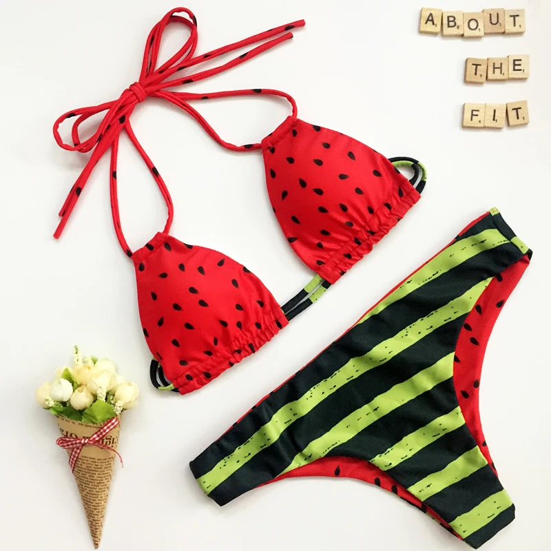 Beachwear Bikini 2016 Summer Sexy Swimwear Women Swimsuit Watermelon ...