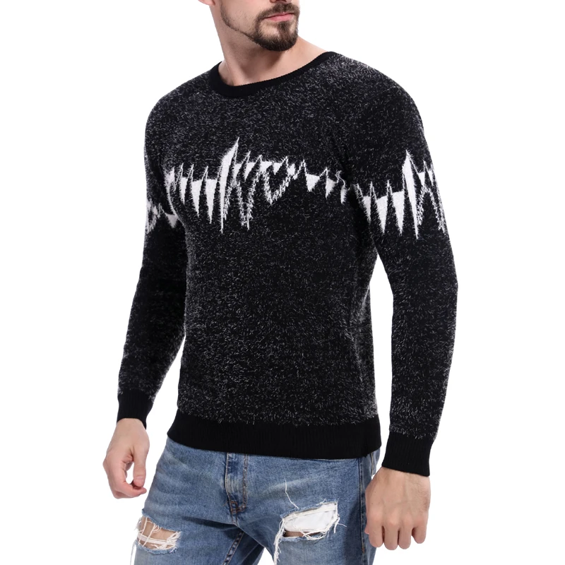 GNIBIEL осень 2018 г. для мужчин кардиган Теплый зимний корейский Slim Fit пуловер вязаный