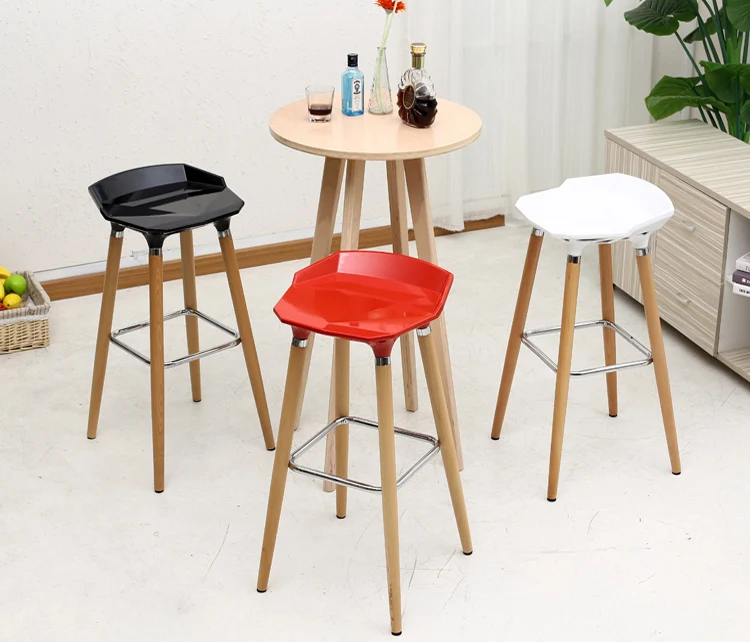 household bar chairs red black white color seat coffee stool free