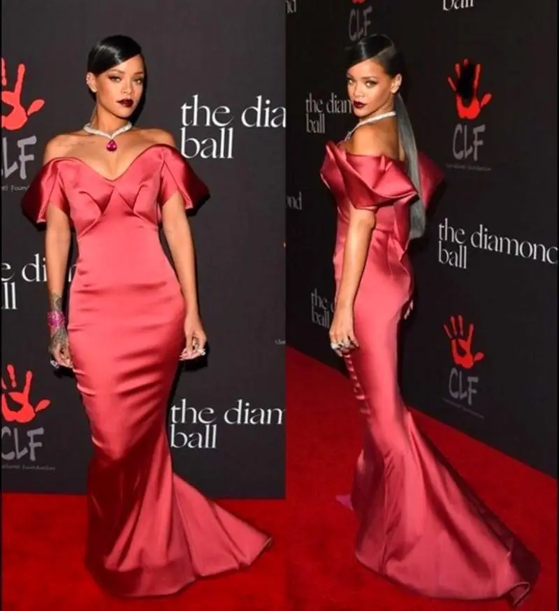Fashion Evening Dresses Red Carpet Celebrity Dresses Off the Shoulder