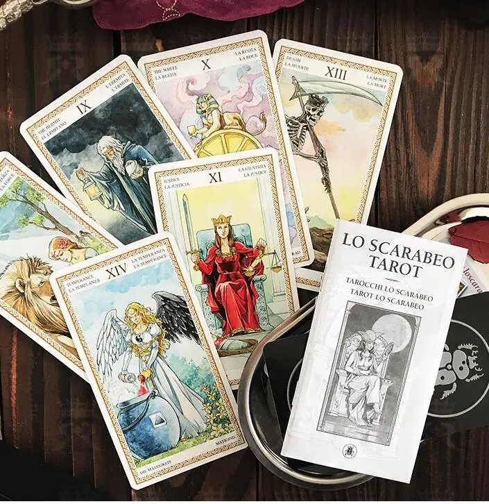 

Full English Lo Scarabeo Tarot cards Factory Made High Quality Tarot Deck Board Game Cards