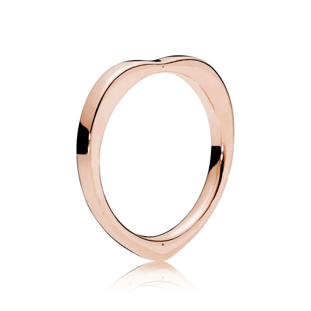 

COSEN PAN 1:1 Original Sterling Silver 925 Ring Rose Logo Heart Ring Jewelry for Women Gift 187379