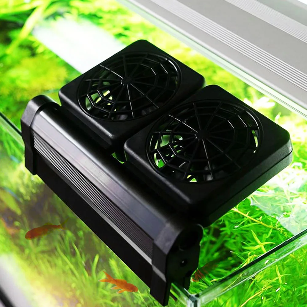 Aquarium Cooling Fan Fish Tank Cold Wind Chiller Temperature Control Products 2 Adjustable Level